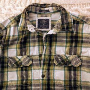 Heavy-weight Cotton Plaid Button Down Shirt